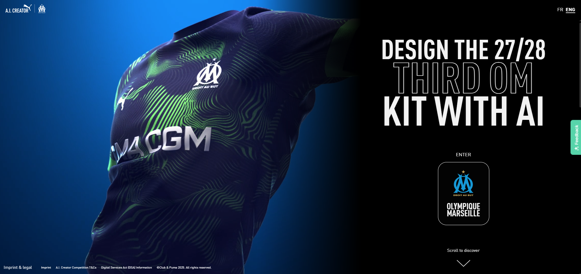 OM et Puma : les supporters et l’IA co-créent le maillot third 2027-2028