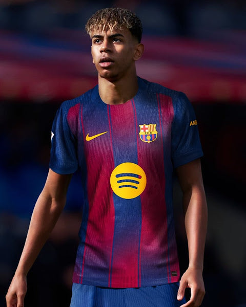 maillot domicile fc barcelone lamine yamal