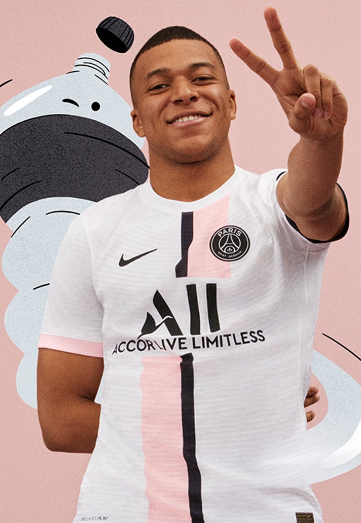 maillot de football nike paris psg exterieur 2021 2022 nike mbappe